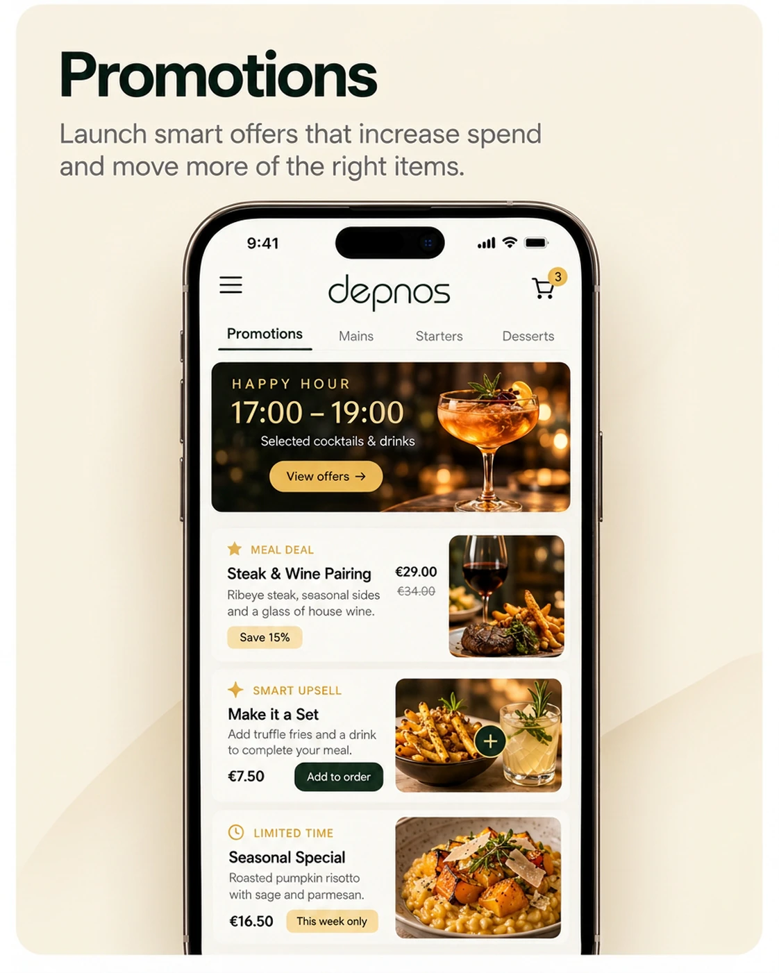 Smart Promotions — Depnos menu